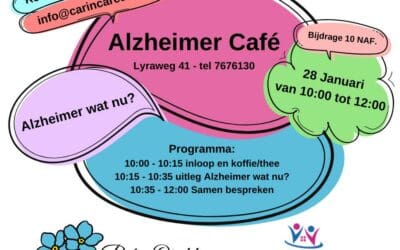 Alzheimer Cafe 28 januari van 10 tot 12