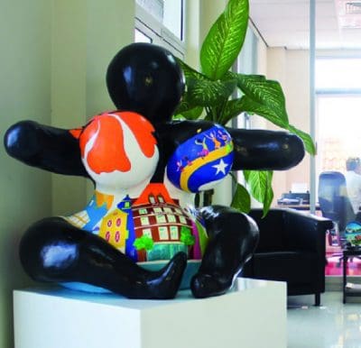 Workplace decorated with Chichi