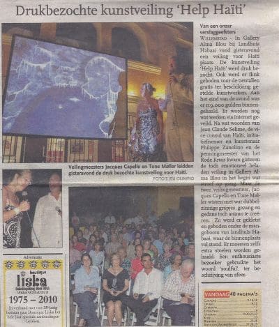AD: Drukbezochte kunstveiling “Help Haiti”