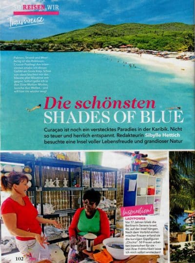 Chichi in German and Curaçao magazine