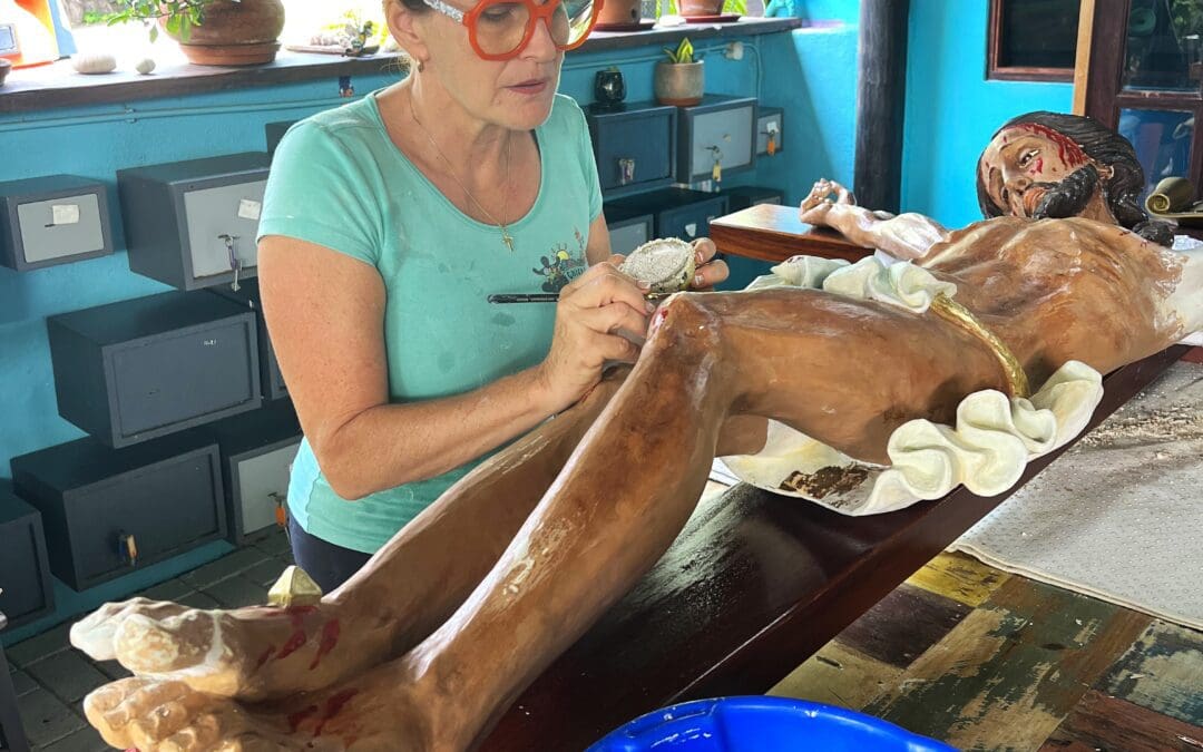 Historical restoration of the Jesus artwork