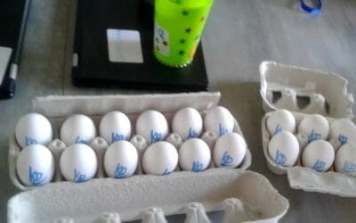 Tweede les: Design je eigen sticker, Typespel en het Ei