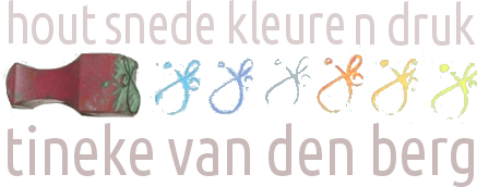 wood cut colour prints - hout snede kleuren druk