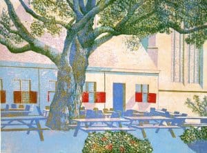 terras bij de Grote Kerk, Den Haag/pavement besite the Grote Kerk, Den Haag