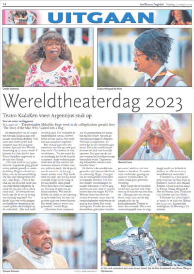 Artikel in AD: Wereldtheaterdag 2023
